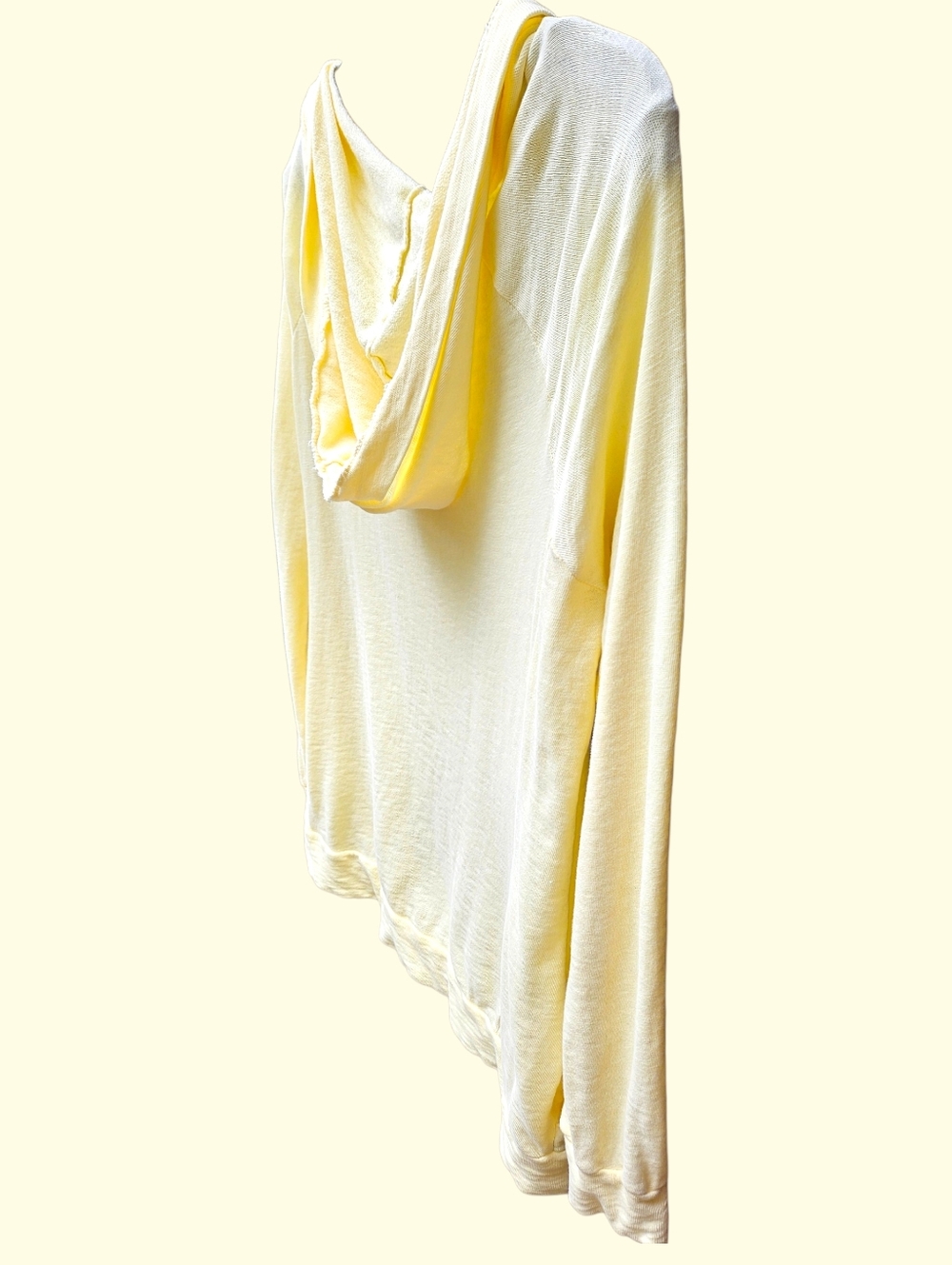 Old Navy Women's Lightweight Yellow Hooded V-Neck Sweatshirt - Picture 2 of 6